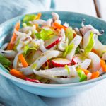 Insalata di seppie, pere, beurre blanc e olio al rosmarino