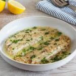 Pescato del giorno, salsa alla mugnaia e cime di rapa